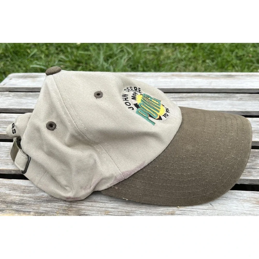 John Deere Hat‎ Cap Strap Back Tan Brown Embroidered 4000 Series Tractors Mens